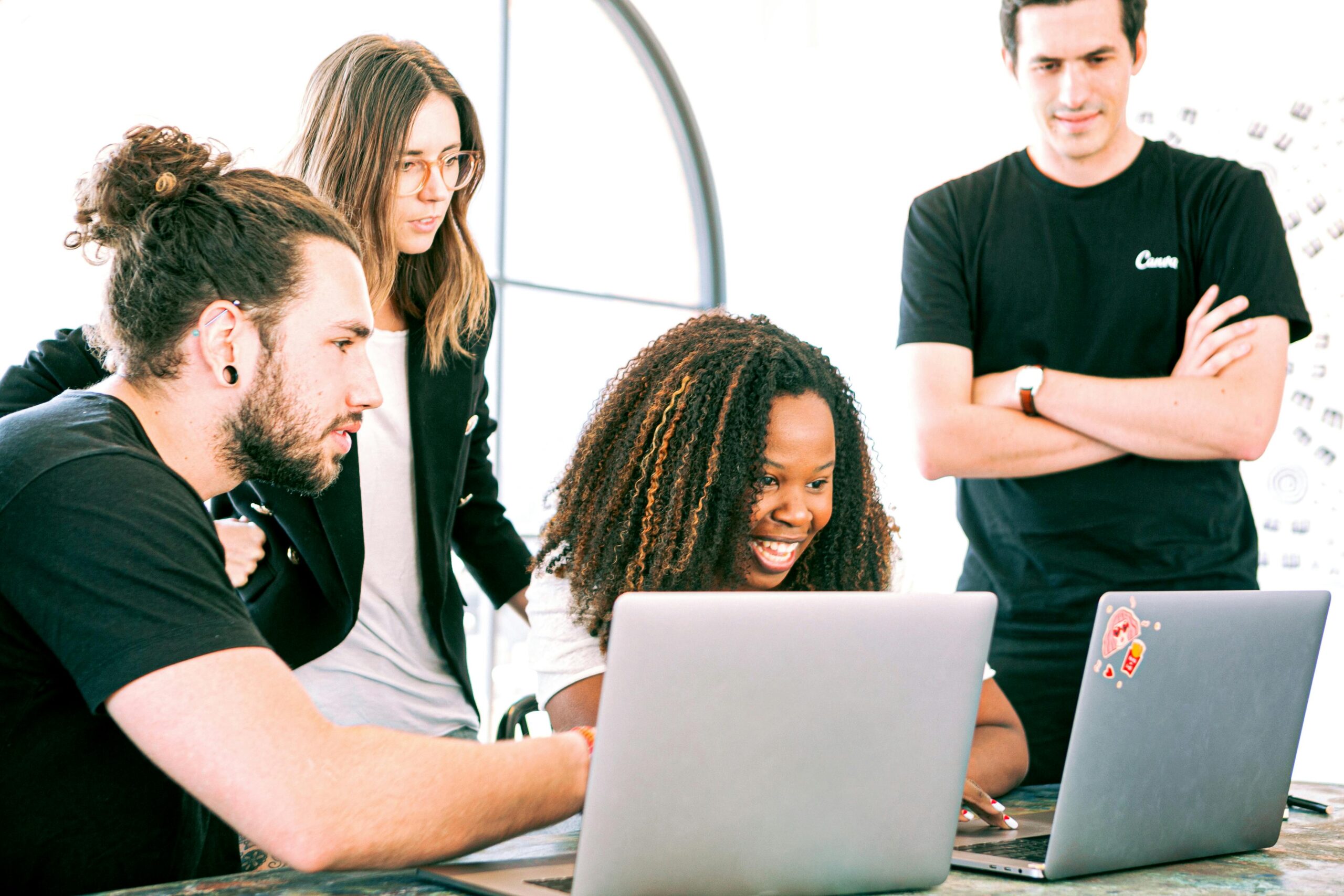 group of people looking for career opportunities in sales
