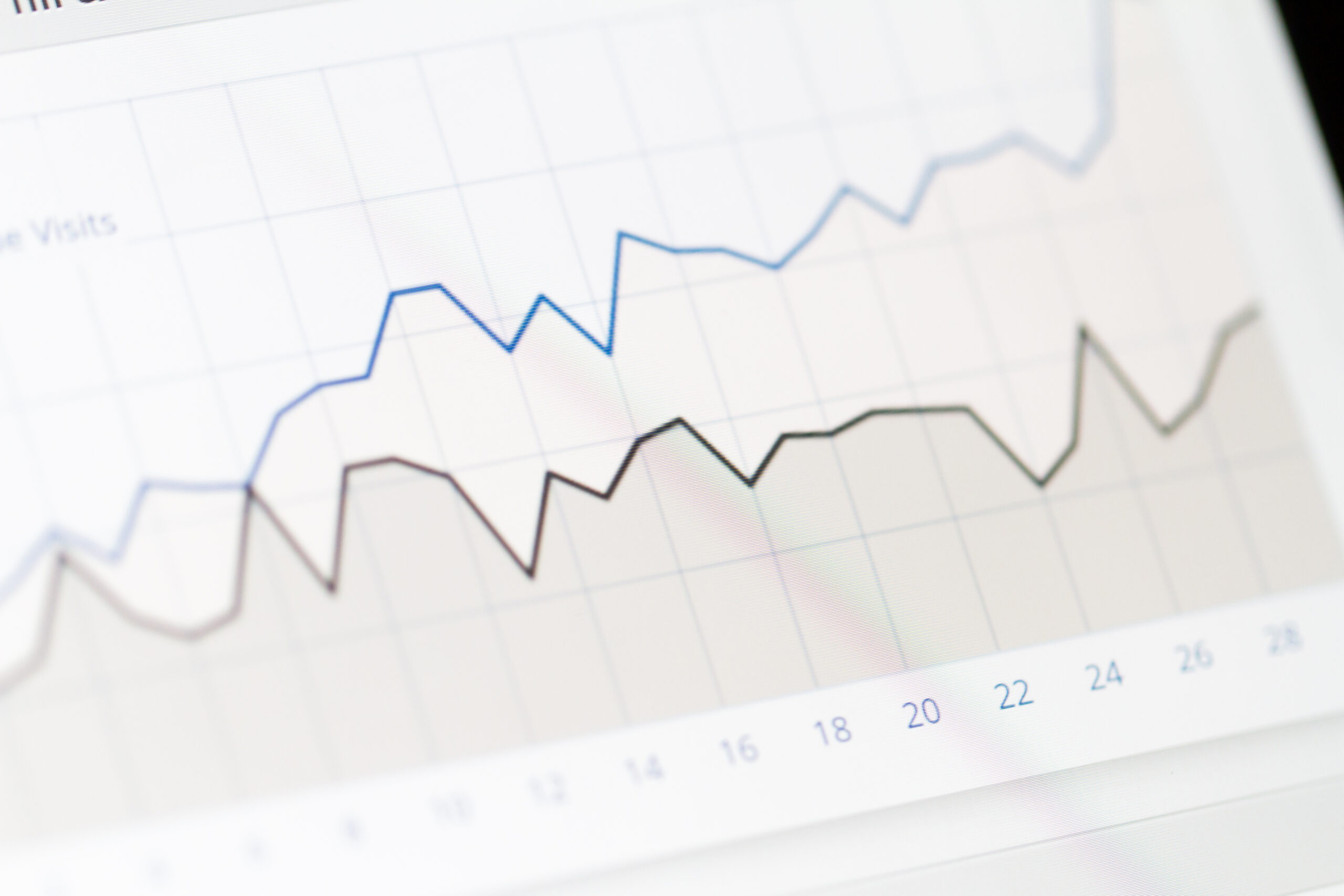 Sales chart with fluctuating results